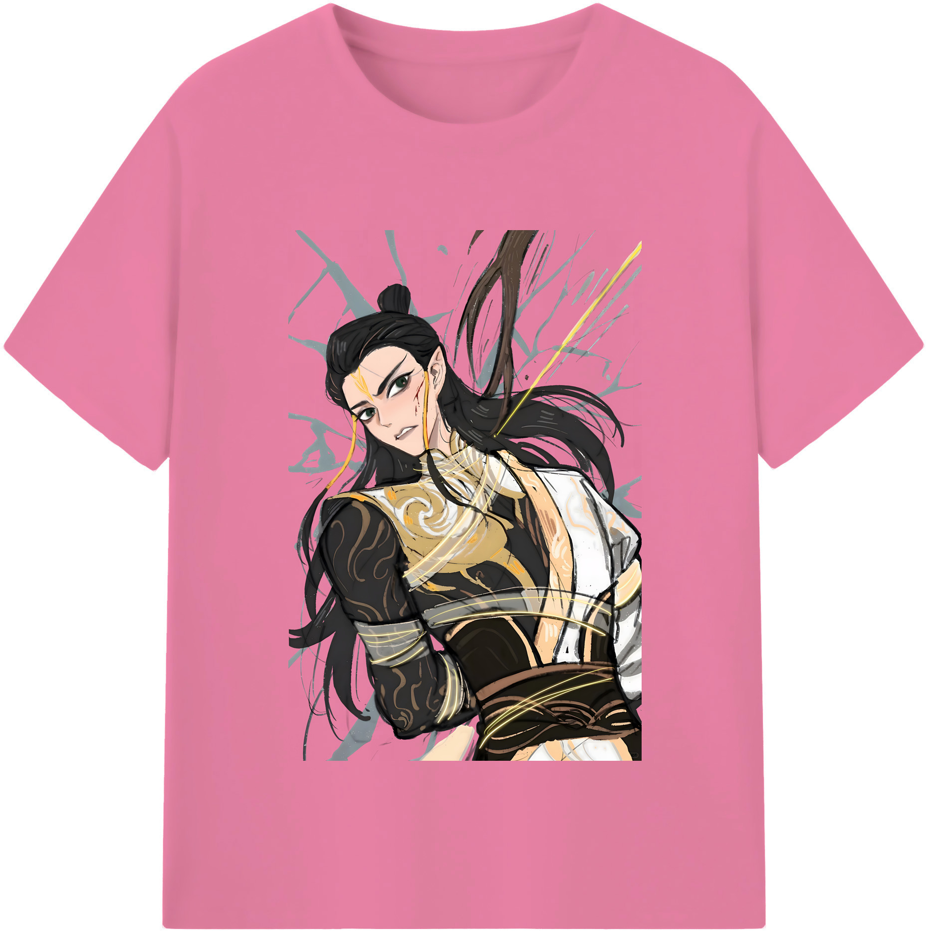 （画像用） Ne Zha 2 ナタ 魔童の大暴れ 綿100％半袖Tシャツ（フロントプリント）